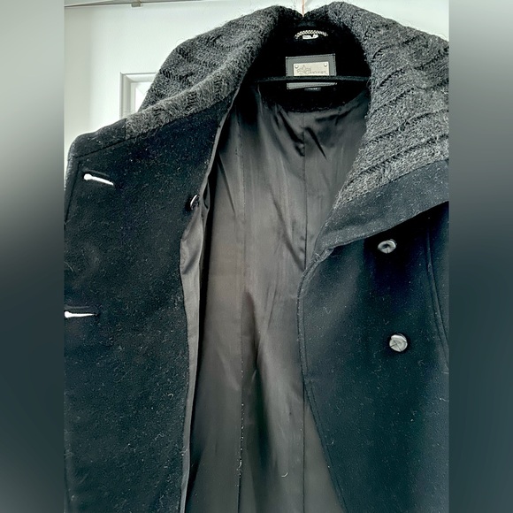 Mackage Wool Cashmere Leather Pea Coat - Picture 8 of 11